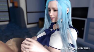 3D Porn Sailor Anime Hentai Handjob