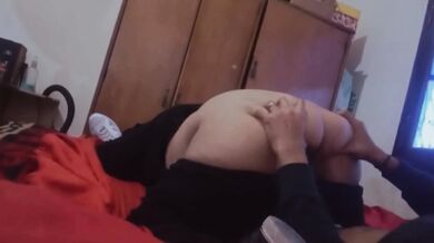 Massaging and spanking my girlfriend's big ass for a while