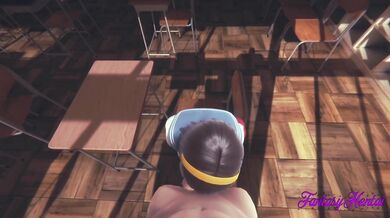 Haruhi Hentai - Haruhi Jerk off & Blowjob with cum in her mouth