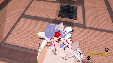 Furry Hentai - Wolf blowjob to Dog and cum in her mouth