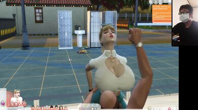 The Sims 4:6 people gym weightlifting machine training sex
