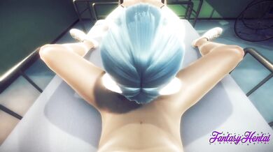 Evangelion Hentai - POV Rei Blowjob, Boobjob & Cum in her face