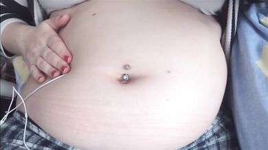 Swollen Belly Girl Stuffed Belly Gurgles Compilation