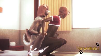 Furry Hentai - 2 Dogs Squatting fuck