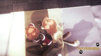Furry Hentai - 2 Dogs Squatting fuck