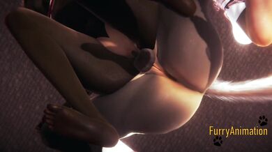 Furry Hentai - 2 Dogs Squatting fuck