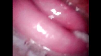 inside my cum filled pussy