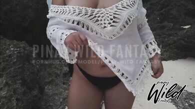 Horny Pinay Wife Masturbates Outdoor and Played with her Dildo on Boracay Island, Pinay Viral 2021