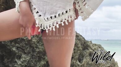 Horny Pinay Wife Masturbates Outdoor and Played with her Dildo on Boracay Island, Pinay Viral 2021