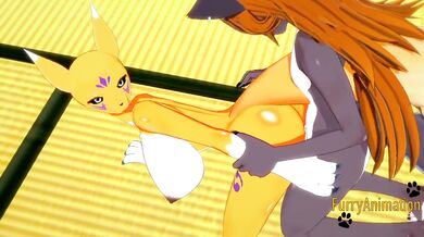 Digimon Hentai - Taomon & Grey Fox Hard Sex 2/2