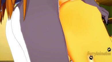 Digimon Hentai - Taomon & Grey Fox Hard Sex 2/2