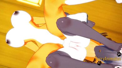 Digimon Hentai - Taomon & Grey Fox Hard Sex 2/2
