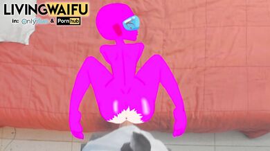 AMONG US anime 2D REAL WORLD waifu version hentai sex parody #1 masturbation & doggystyle big ass