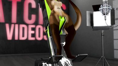 Lana squirts and cums on fucking machine FT. VOICE ACTING FROM NEBULA - Second Life Yiff