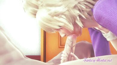 Boku No Hero Hentai - Mitsuki Blowjob and cums in her mouth