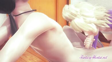 Boku No Hero Hentai - Mitsuki Blowjob and cums in her mouth
