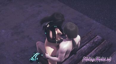 Gantz Hentai - Reika Fucked Fucked on a bench in the street