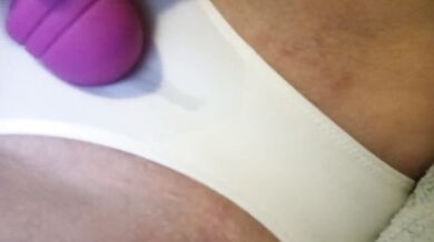 Teens squirting orgasms straight through her panties while vibrating pussy and clit!