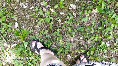 I walk barefoot in the grass in public and show you my dirty soles