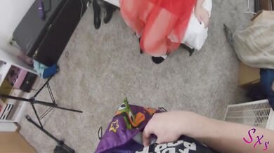 Fucking my Curvy Stepsis on Halloween Night-POV Creampie and Cum on Ass