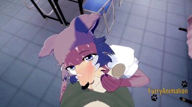 Beastars Hentai - POV Juno Yiff at theater club 2/3