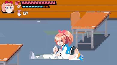 Lewd City Girls [Hentai pixel game] mixed sex facial blowjob while face siting