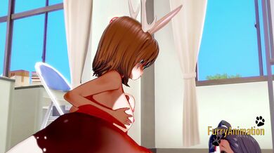 Furry Hentai - deer-rabbit & Horse Hard Sex