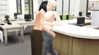 Kelly fucks and cums on Angela's face in The Office