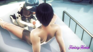 Evangelion Hentai 3D - Rei Jerk off Shinji and cum in her face