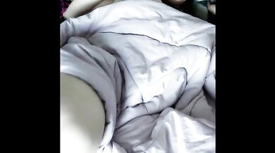 Chubby babe wakes up horny