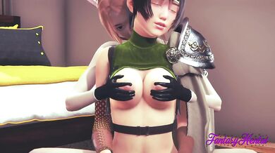 Final Fantasy VII Hentai 3D - Yuffy is fucked and stained with cum