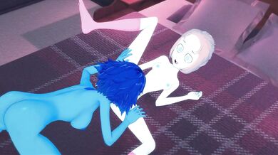 Lapis and Pearl fucking upstairs, licking pussy and tribbing - Steven Universe Hentai.