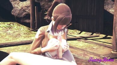 Attack on titans Hentai - Sasha is fucked while on a mission and enjoys like a bitch