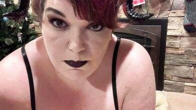 Sexy BBW Femdom Krampus Owns Your Naughty Cock