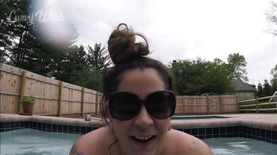 SSBBW Slut First Time Masturbating in Hot Tub with Ass Fingering Big Fat Mom Body and HUGE Ass