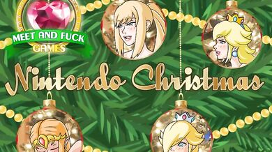 [Xmas Hentai Game] Ep.11 Nintendo sex orgy with Santa with samus rosalina peach and zelda