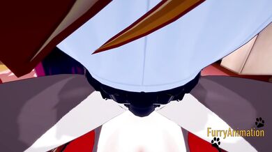 Furry Hentai 3D Yiff - 2 Grey Fox Have Sex in a Couch
