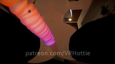 Hot Busty Chick Opens Wide, Strips Down and Rides Dildo POV Lap Dance VR Hentai
