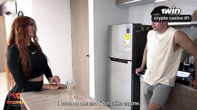 Cuckold husband fucks his busty neighbor while his wife showers - Andrea Castro & Lian Grey