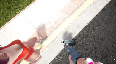 SunbayCity [SFM Hentai game] Ep.2 Lesbian stapon training in GTA5 parody game