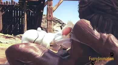 Furry Hentai - Beast and Bunny having wild sex on the mountain