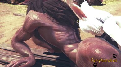Furry Hentai - Beast and Bunny having wild sex on the mountain