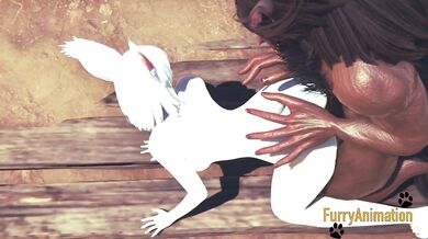 Furry Hentai - Beast and Bunny having wild sex on the mountain