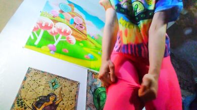 Hairy Slutty Floppy Ass Cellulite PAWG Fetish Slut Onlyfans Girl Strips Cute Pink Outfit Tights Legs