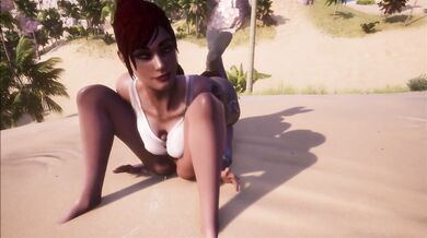 Tomb Raider look alike dominates him - Thicc Thighs and Big Tits