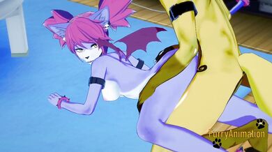 Furry Hentai - Bat-Kitty is fucked by a Lynx