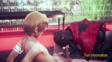 Furry Hentai 3D - DogBoy and Cat Have Hard Sex 1/2