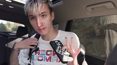 We picked up a cute guy on the road and fucked him with my girlfriend