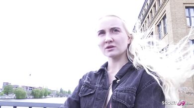 GERMAN SCOUT - Skinny blonde Teen Daruma Rai Pickup for Casting Fuck in Berlin