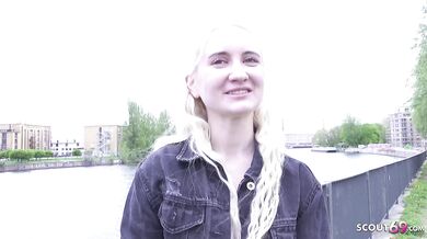 GERMAN SCOUT - Skinny blonde Teen Daruma Rai Pickup for Casting Fuck in Berlin